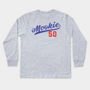 Mookie Betts 50 Los Angeles Baseball Jersey Kids Long Sleeve T-Shirt